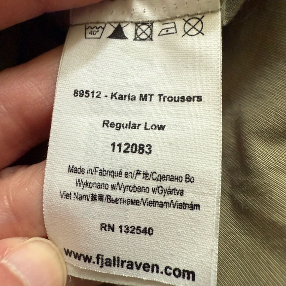 FJALLRAVEN Karla MT Trousers Pants Performance Cargo Hiking Gorpcore 42 US 12 - Picture 9 of 13